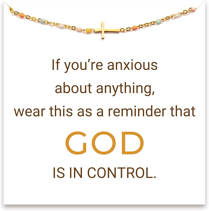STORYJEWELLERY Christian Gifts for Women, Religious Confirmation and Baptism Gifts, Cross Bracelet for Women, Easter Gift, Encouragement Presents, Christian Jewelry