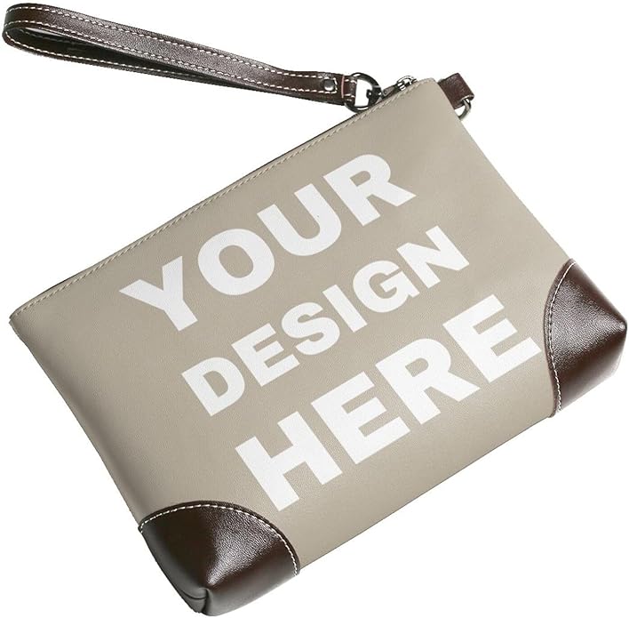 Custom Leather Wristlet Personalized Wallets For Women Men Wristlet Handbags Customized Clutch Purses For Women