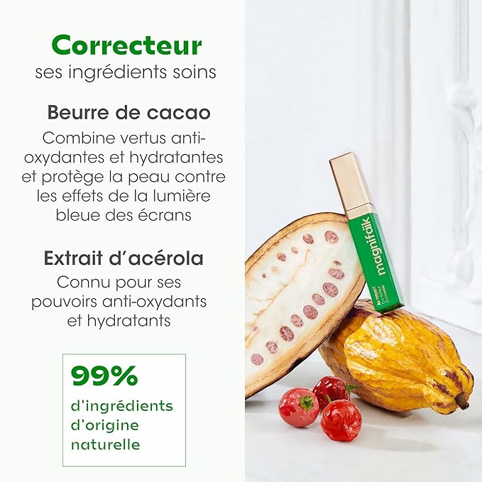 Magnifaik On The Ball! - Concealer with Natural Ingredient - Under Eye Concealer Hides Redness and Imperfections - Vegan Make Up - 30BR - 0.21 oz