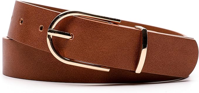 Earnda Women's Faux Leather Chic Belt for Ladies Jeans