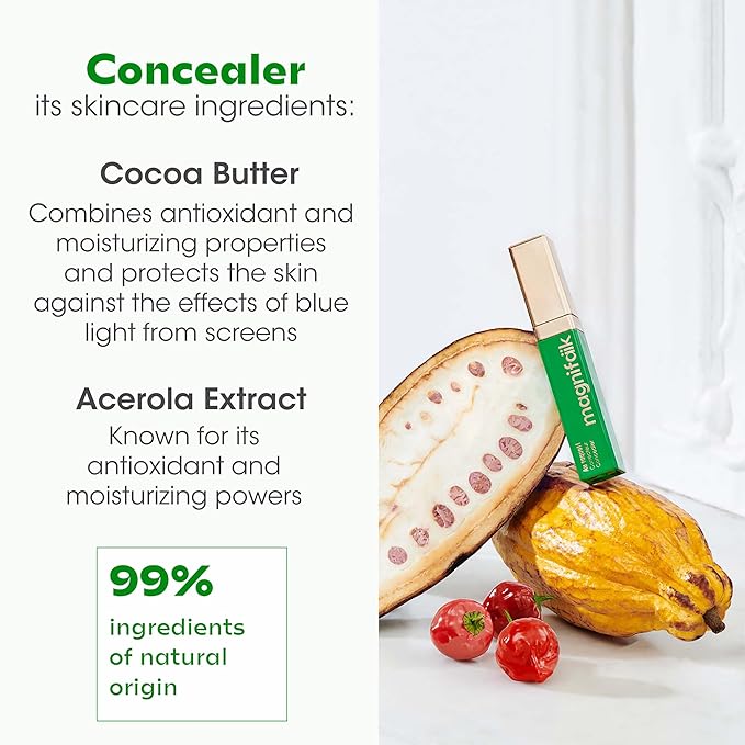 Magnifaik On The Ball! - Concealer with Natural Ingredient - Under Eye Concealer Hides Redness and Imperfections - Vegan Make Up - 20BR - 0.21 oz