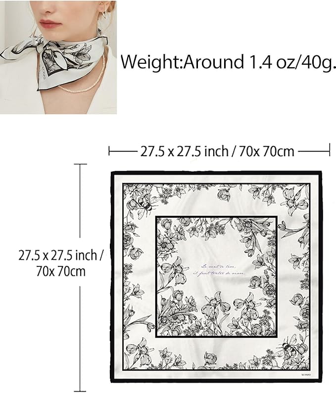 Dailyacc Hair Bandanas Scarf For Women Lightweight Fashion Neck Silk Satin Head Scarves For Sleeping Handbags Scarf