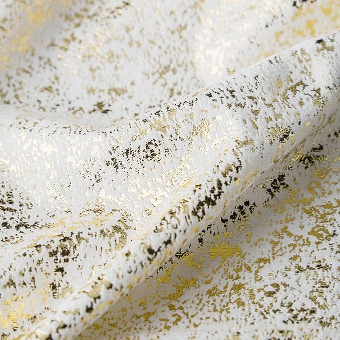 Xinrjojo Pack of 2, Sparkling Decorative Gold White Throw Pillow Covers, Solid Color Cushion Covers, Champagne Pillow Cases for Sofa Bedroom Car 20 x 20 Inch(Bronzing- White)