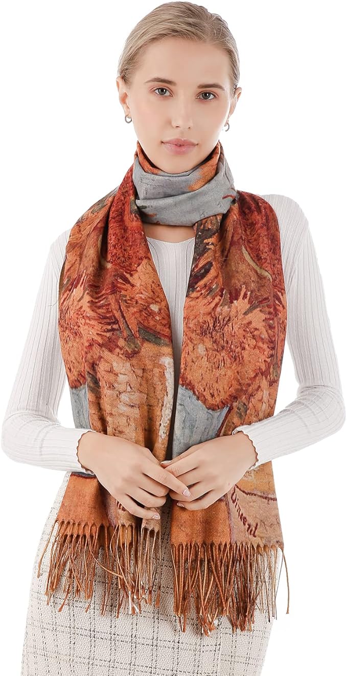Scarf Shawl Wraps for Women Pashmina Soft Cashmere Scarf Printed Large Blanket Scarf Warm for Fall Winter