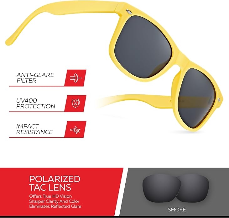 Retro Rewind Polarized Sunglasses for Men and Women - UV Protection Classic Sun Glasses