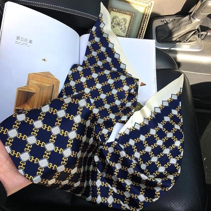 100% Mulberry Silk Ribbon Scarf for Hair Beach Head Wraps for Women Handbag accessories Necktie