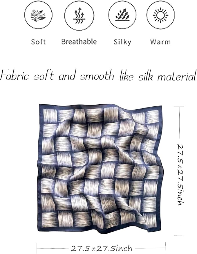 Satin Bandanas Head Scarf For Women Hair Scarves Accessories Lightweight Fashion Wrap Neck Silk Sleeping Headscarf