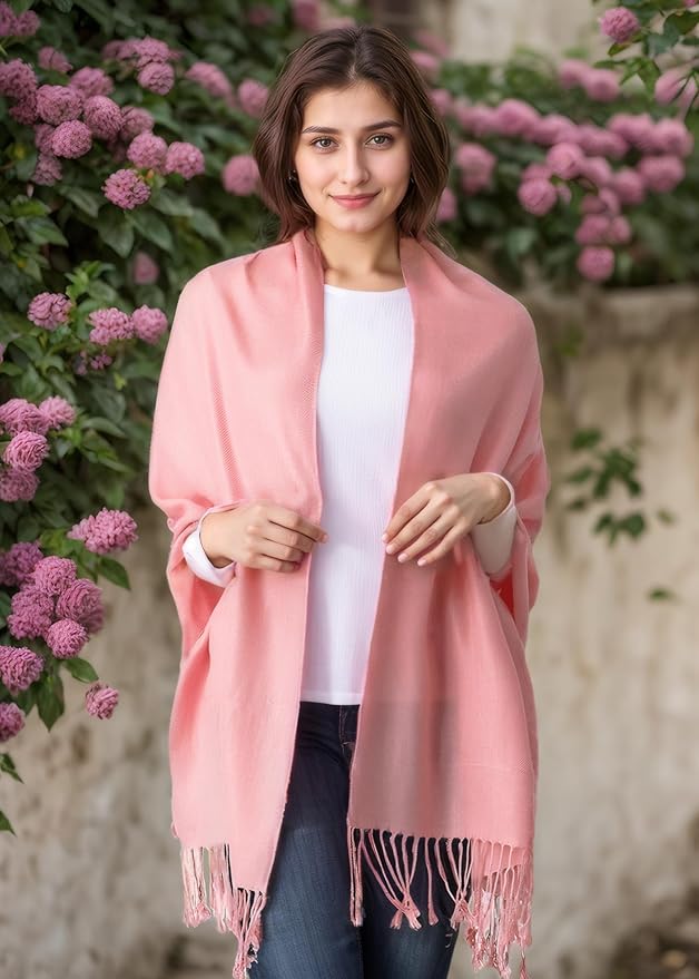 Achillea Soft Silky Pashmina Scarf for Women – Shawl Wrap for Evening Dresses, Bridesmaids, Weddings & Everyday Wear
