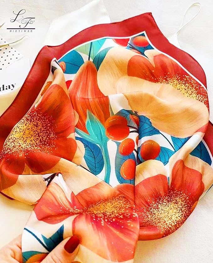 Satin Bandanas Head Scarf For Women Hair Scarves Accessories Lightweight Fashion Wrap Neck Silk Sleeping Headscarf