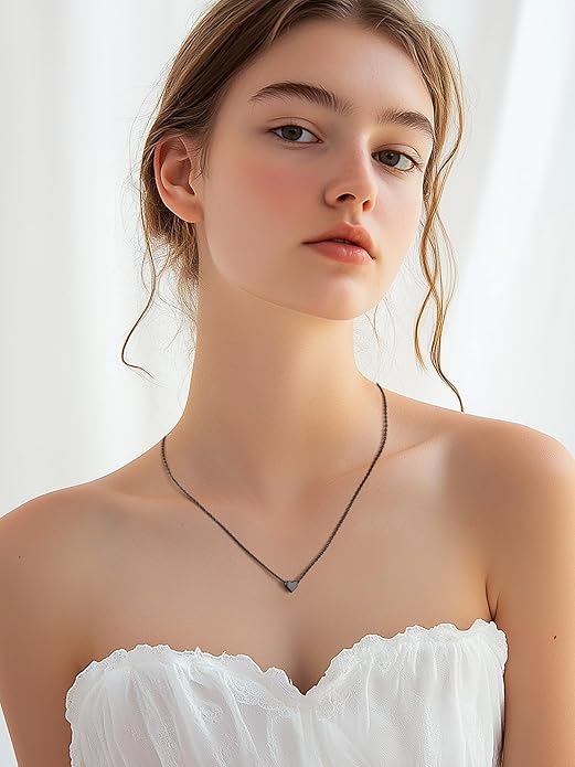 PROSILVER 925 Sterling Silver Necklace for Women | Dainty Delicate Adjustable Choker with Heart/Star/Moon/Vertical Bar Pendant, Hypoallergenic Tarnish Resistant Everyday Jewelry Gift for Her