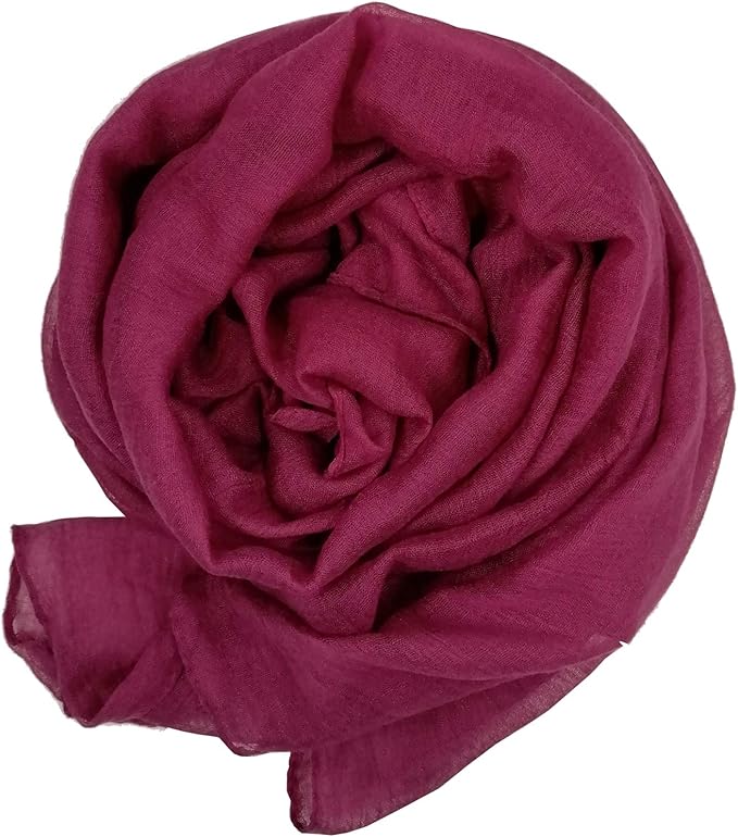 woogwin Women's Cotton Scarves Lady Light Soft Fashion Solid Scarf Wrap Shawl