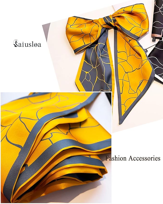 Purse Scarf For Handbags Head Scarves For Women's Hair Bags Scarfs Long Skinny Scarves Fashion Silky
