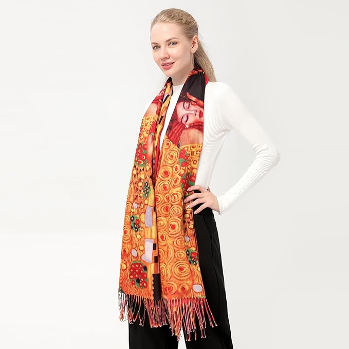 Scarf Shawl Wraps for Women Pashmina Soft Cashmere Scarf Printed Large Blanket Scarf Warm for Fall Winter
