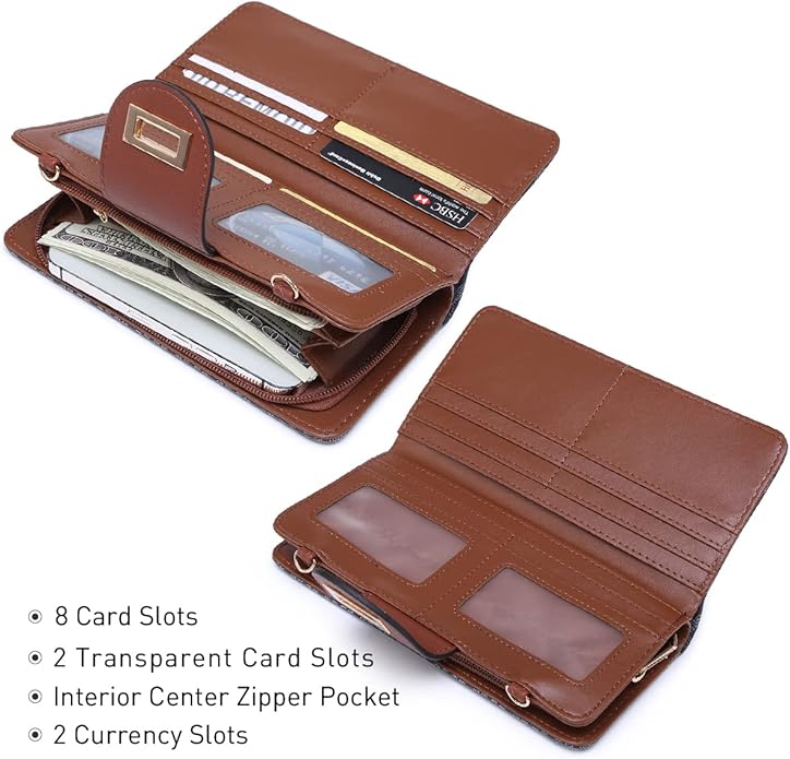 MKP COLLECTION Women Small Crossbody Shoulder Bag Zip Wallet Purse Handbags Clutch Credit Card Holder with Chain Strap
