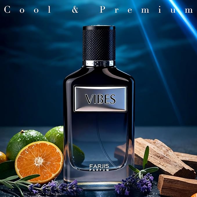 Vibes Men's Fresh Sage & Geranium Cologne 100ml Woody Seductive Eau de Parfum Premium Gift Fragrance