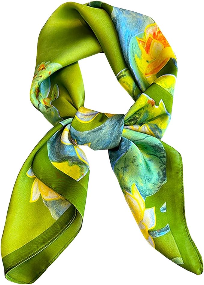 Dailyacc Hair Bandanas Scarf For Women Lightweight Fashion Neck Silk Satin Head Scarves For Sleeping Handbags Scarf