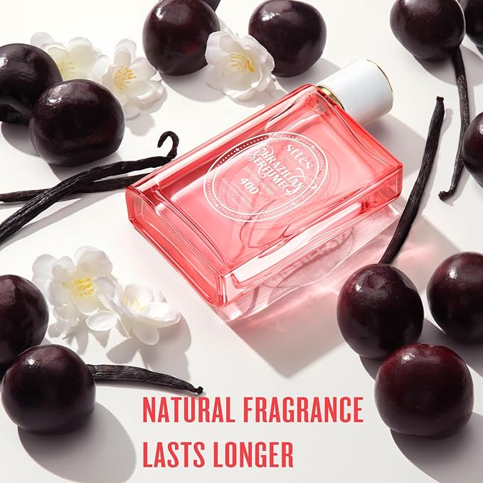Sttes Perfume 400# – June Flower Fruit – Eau de Parfum, 2 Bottles Total 6.8 fl oz – Long-Lasting Floral Fruity Gourmet Fragrance for Women and Men