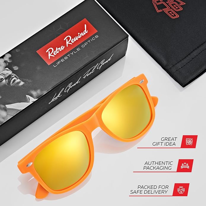Retro Rewind Polarized Sunglasses for Men and Women - UV Protection Classic Sun Glasses