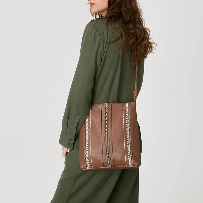 The Sak Lucia Crossbody Bag in Leather, Convertible Purse with Adjustable Strap