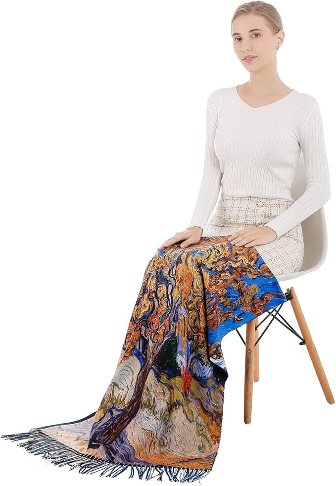 Scarf Shawl Wraps for Women Pashmina Soft Cashmere Scarf Printed Large Blanket Scarf Warm for Fall Winter