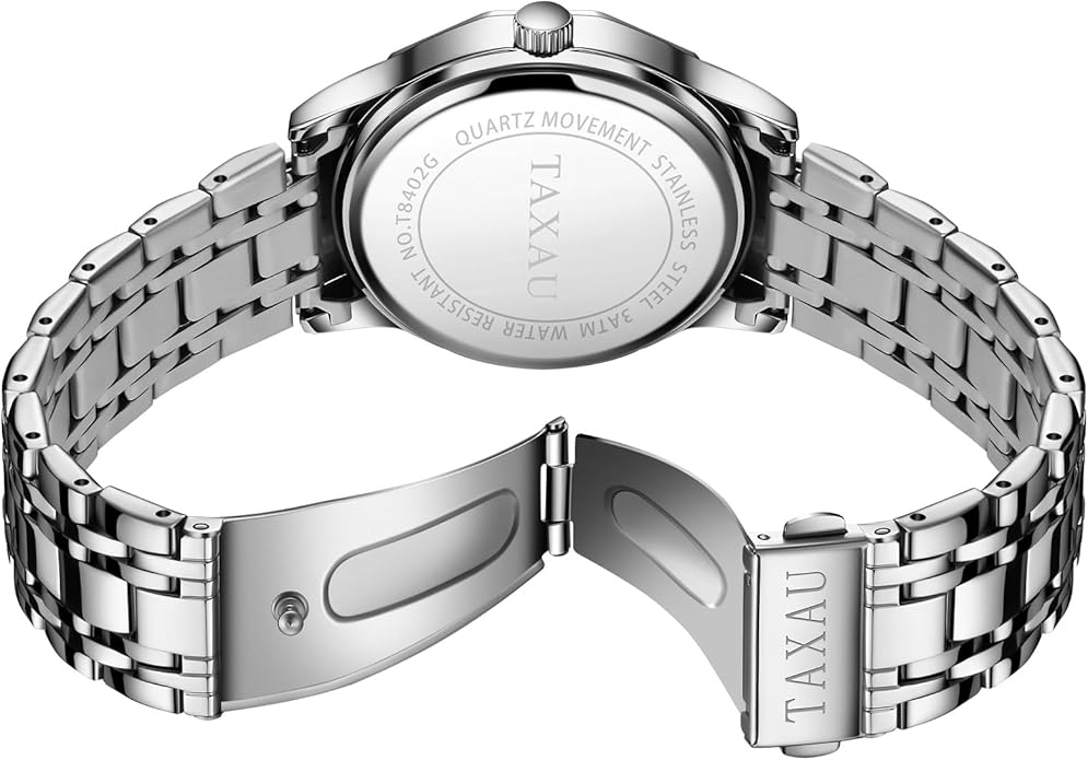 Gold Silver Two Tone Women Stainless Steel Watch Small Wrist ElegantDress Watch for Women Fashion Luxury Waterproof Day Date Analog Quartz Ladies Watches