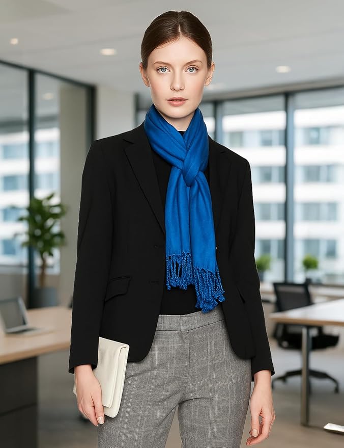 Achillea Soft Silky Pashmina Scarf for Women – Shawl Wrap for Evening Dresses, Bridesmaids, Weddings & Everyday Wear
