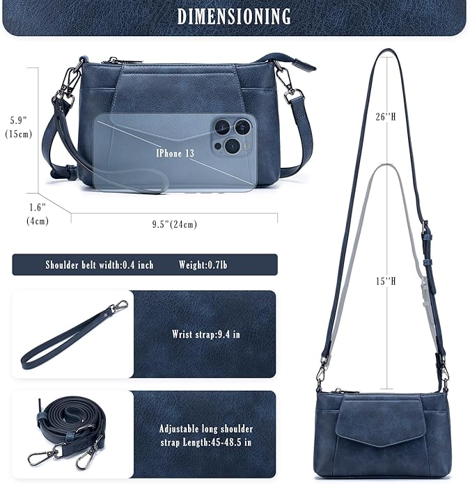 Small Crossbody Bags for Women, Cell Phone Bag Mini Over Wristlets Handbag Wallet Purse with Card Slots