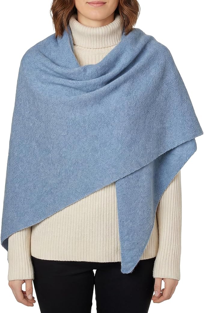 RIIQIICHY Shawl Wrap Women Pashmina Triangle Cape Knit Sweater Scarf for Fall Winter Fashion Accessory