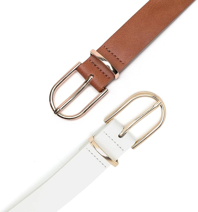 Earnda Women's Faux Leather Chic Belt for Ladies Jeans