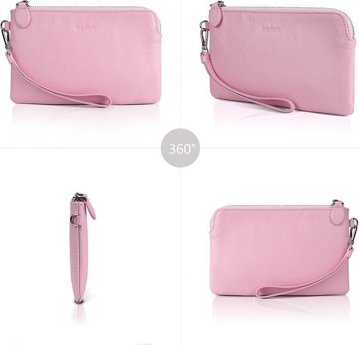 befen Genuine Leather Wristlet Clutch RFID Blocking Bag Cell Phone Wallet Purse Wristlet Wallet Purses and Handbags for Women
