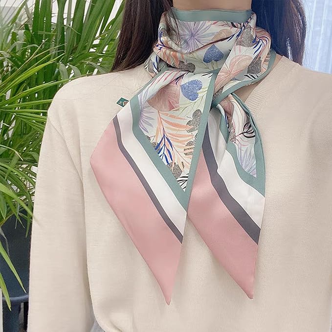 Hair Scarf for Women Silky Satin Headscarf Neck Scarves for Handbag Accessory