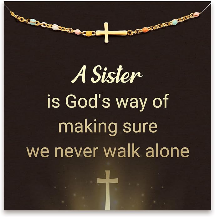STORYJEWELLERY Christian Gifts for Women, Religious Confirmation and Baptism Gifts, Cross Bracelet for Women, Easter Gift, Encouragement Presents, Christian Jewelry