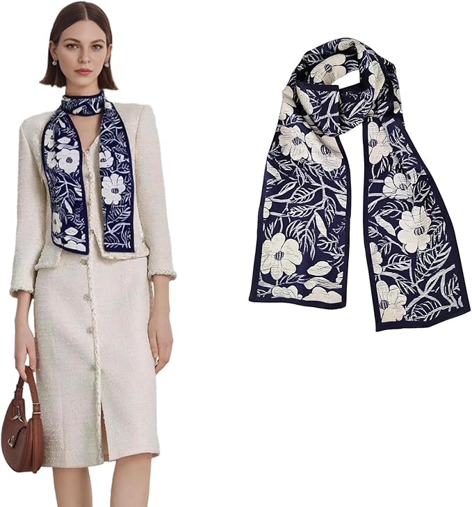100% Mulberry Silk Ribbon Scarf for Hair Beach Head Wraps for Women Handbag accessories Necktie
