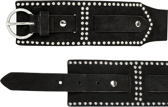 Lucky Brand womens Studded Leather Belt | Stylish | Classic | Modern | Jeans | Pants | Skirt | Dress