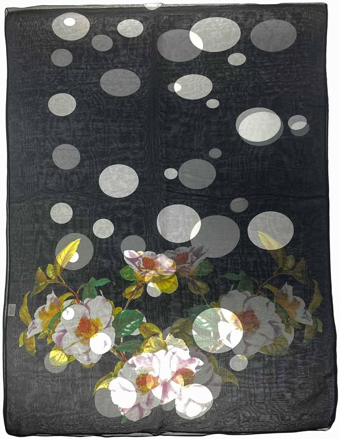 Pokeedioty Scarfs for Women Lightweight Fashion Scarves Elegant Floral Pattern Sheer Scarfs Sunscreen Shawls Wraps