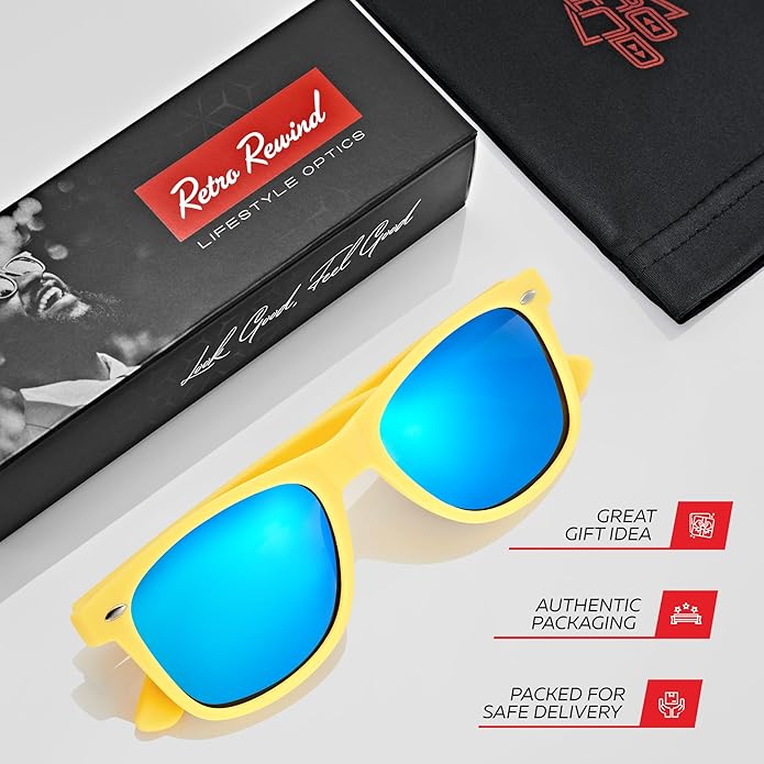 Retro Rewind Polarized Sunglasses for Men and Women - UV Protection Classic Sun Glasses