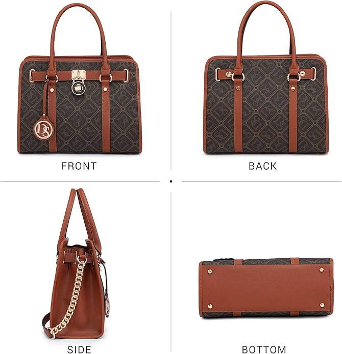 Dasein Handbags Purses Set for Women Top Handle Satchel Shoulder Bags Large Work Tote Bag with Matching Wallet
