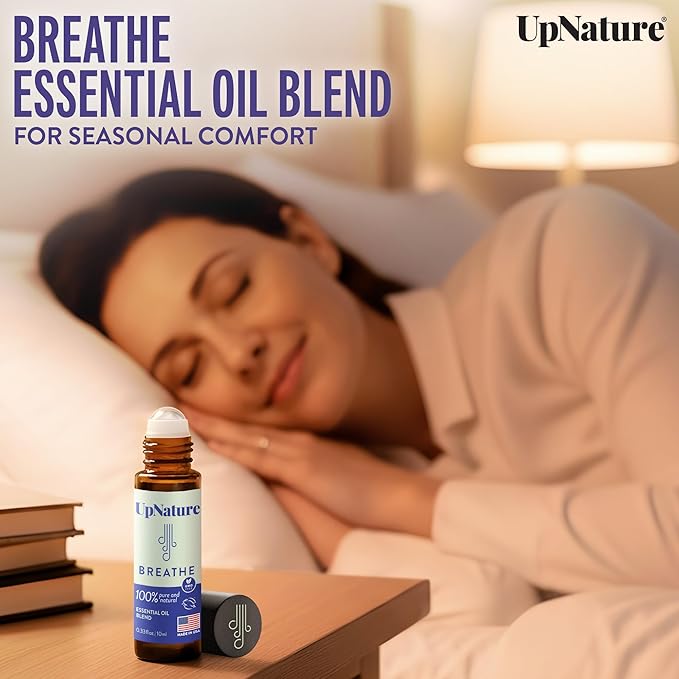 UpNature Self Care Gifts for Women Essential Oils Roll On Set – Galentines & Valentines Day Gifts for Her Mom Wife - Breathe, Beauty & Calm Oil Roller for Aromatherapy and Relaxation