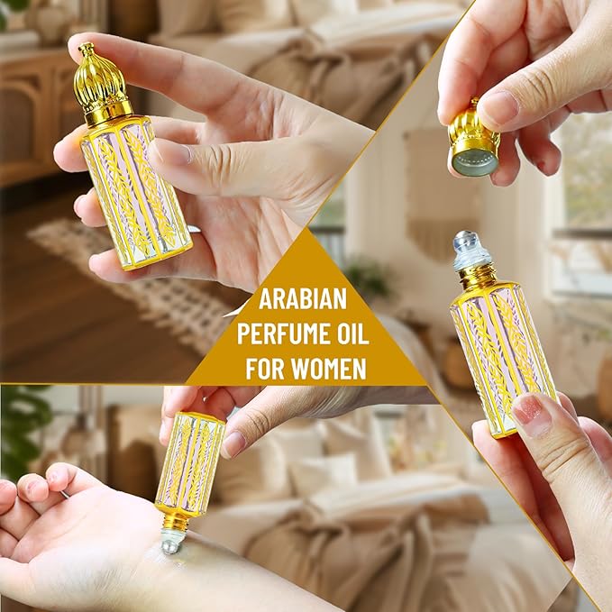 MR.A 3Pack Arabian Perfume for Women, Arabic Long Lasting Roll on Perfume Oil, Luxury Arab Parfume Oil, Soft Parfume Arabe 1.2FL OZ Baby Pink, Pheromones Perfumes for Women