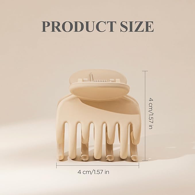 Small Hair Clips for Women Girls, 8 PCS 1.6 Inch Hair Claw Clips for Thin/Medium Thick Hair 4 Style Matte Hair Jaw Clips Non-Slip Tiny Hair Accessories