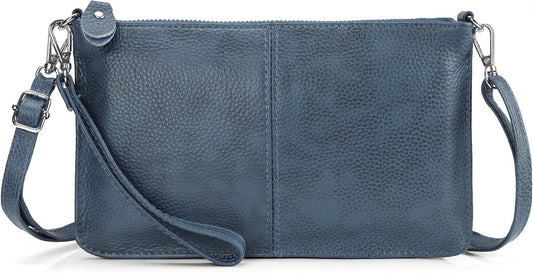 befen Genuine Leather Wristlet Clutch Wallet Purses Small Crossbody Bags for Women with RFID Blocking Card Slots