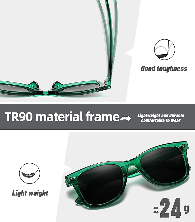 MEETSUN Polarized Sunglasses for Women Men Classic Retro Square Frame Driving Sun Glasses UV Protection