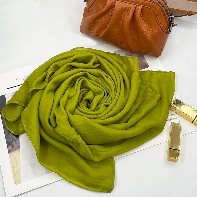 woogwin Women's Cotton Scarves Lady Light Soft Fashion Solid Scarf Wrap Shawl
