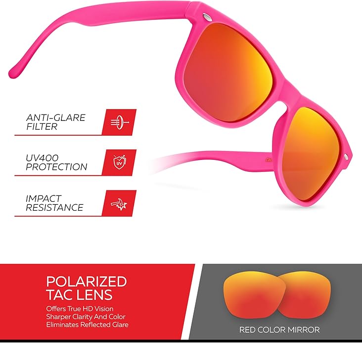 Retro Rewind Polarized Sunglasses for Men and Women - UV Protection Classic Sun Glasses