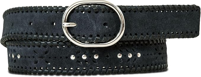 Lucky Brand Women's Embroidered Leather Belt | Stylish | Classic | Western-Inspired | American Heritage | Jean | Pant
