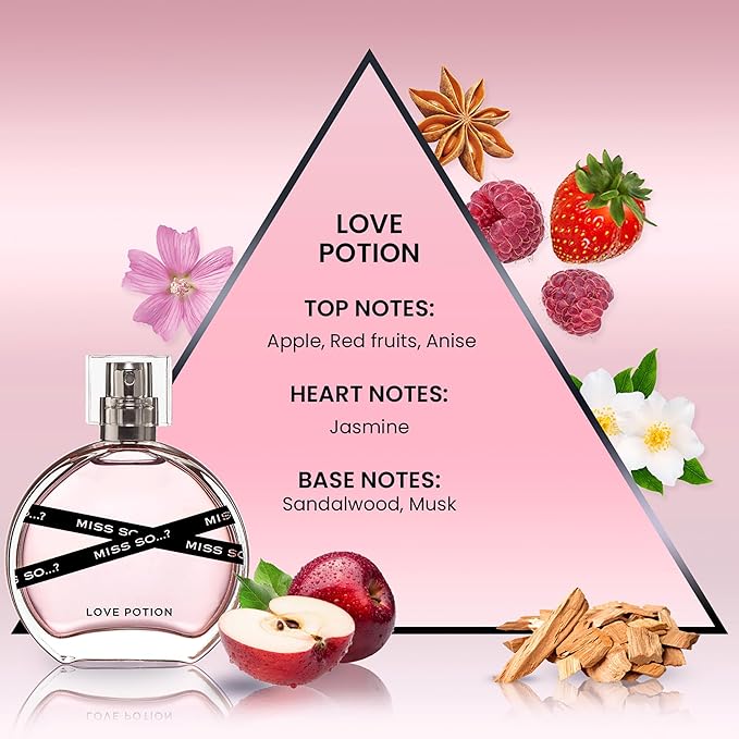 Miss So…? Set - Perfumes for Women with Floral, Fruity and Vanilla Perfume Notes - 800 Sprays - Gifts for Women - 3 pcs Gift Set