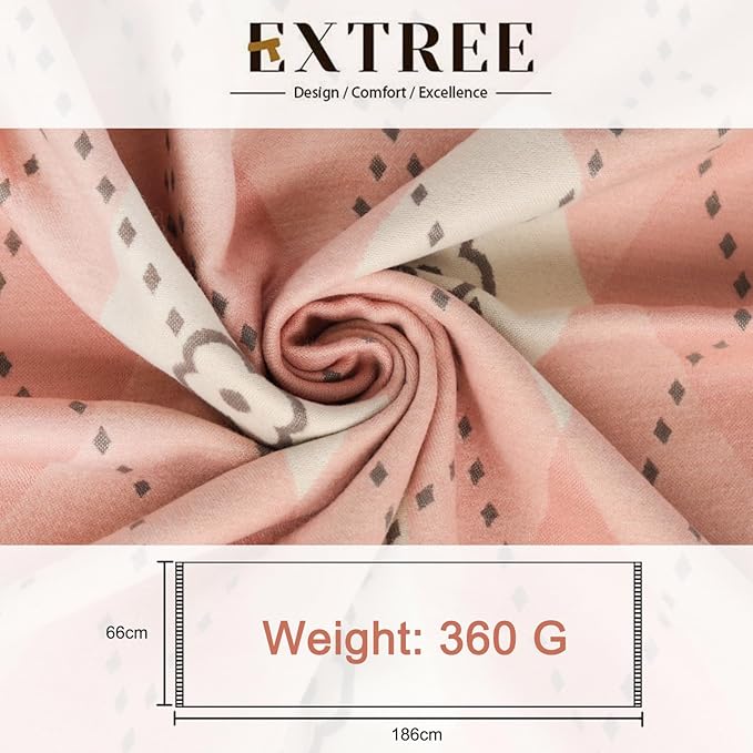 EXTREE Scarfs for Women Pashmina Silky Shawl Wrap for Evening Dressing Blanket Open Front Poncho Cape