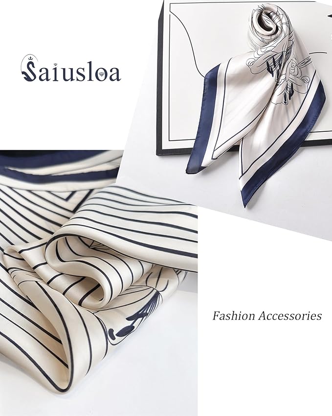 Neck Scarf For Womens Silky Head Scarves Hair Bandanas Square Scarf Fashion Accessories lightweight