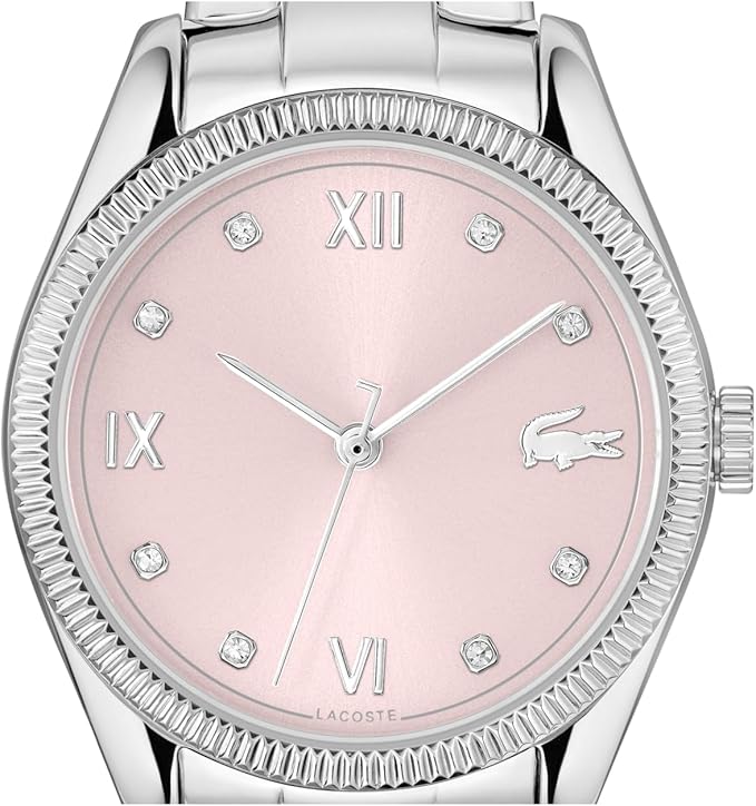 Lacoste Parisienne Women's 3H Quartz Watch, Stainless Steel Bracelet - Modern, Classic Timepiece - Gift for Her
