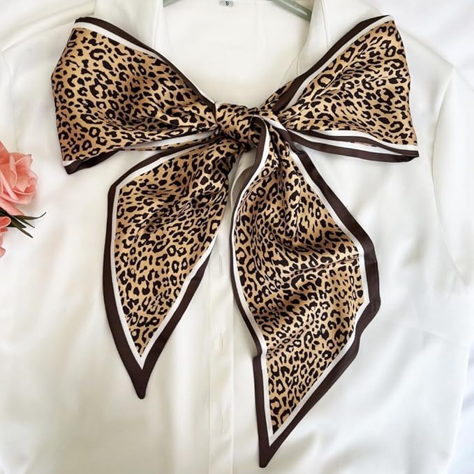 Silk Head Scarf for Hair Fashion Headwrap for Women Lightweight Neck Tie